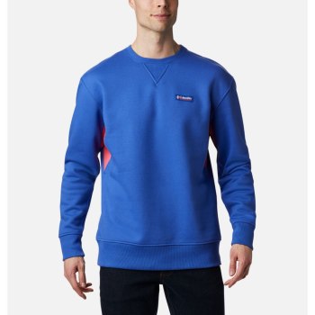 Columbia Sweater Heren, Bugasweat Crew Blauw LichtRoze, 31CXZKYOP